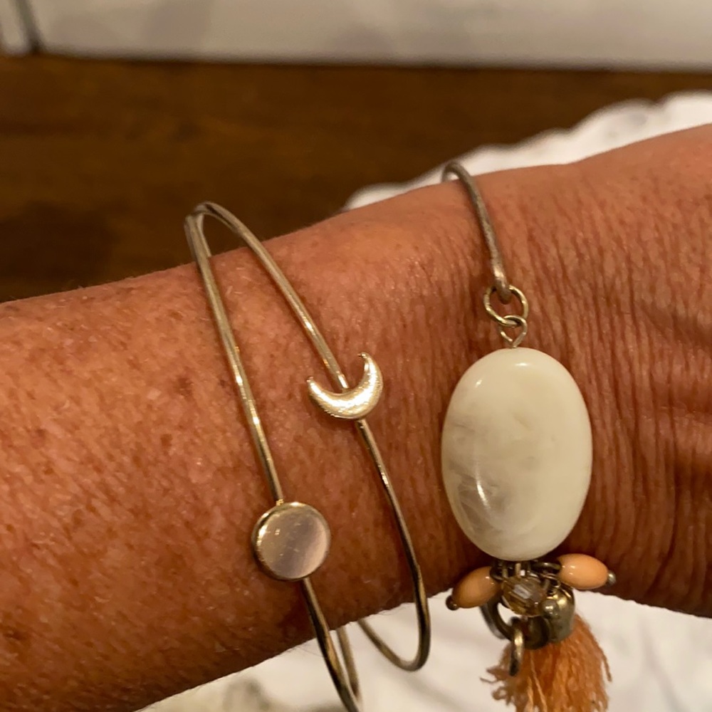 Gold bangle bracelets -